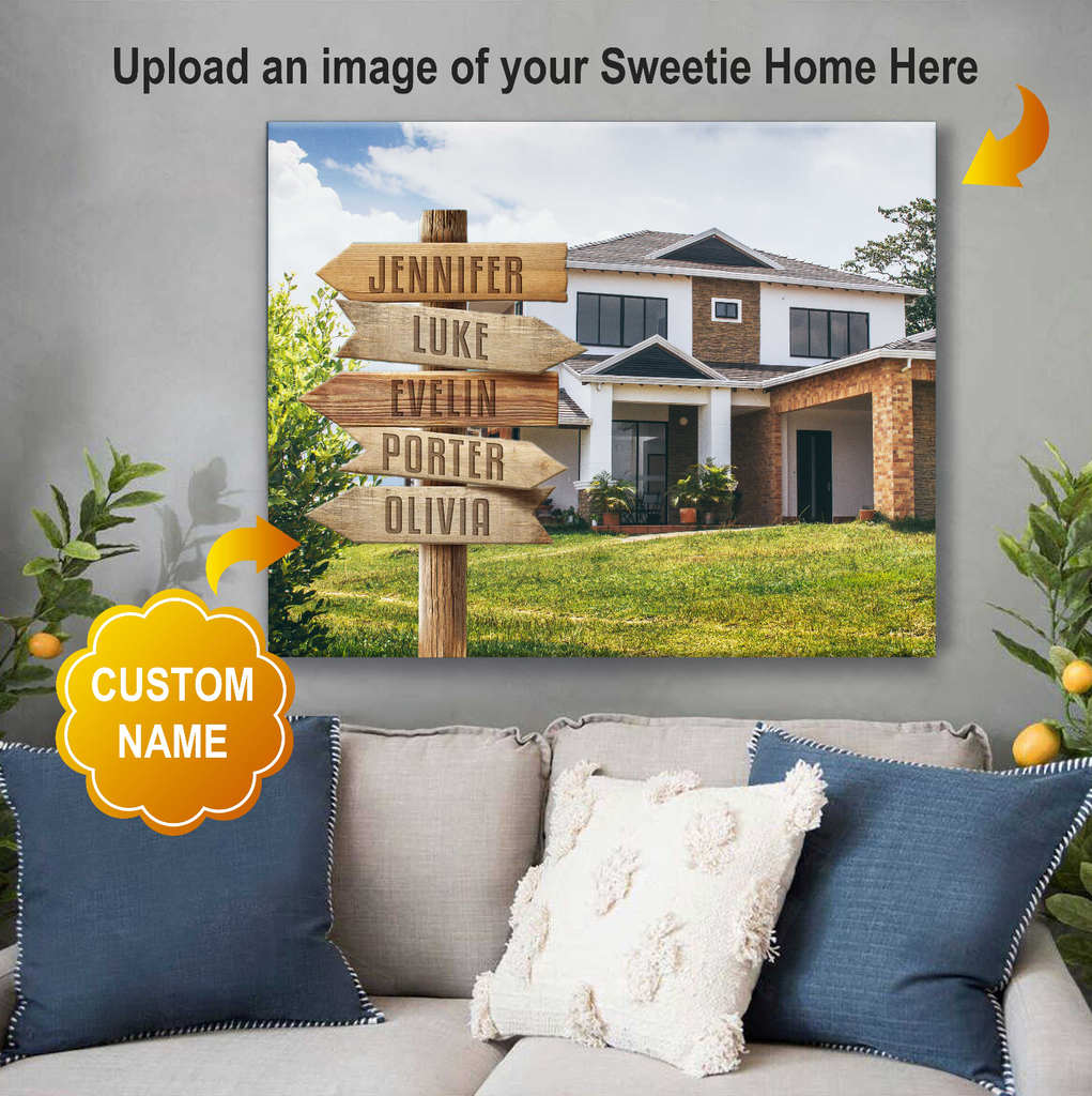 Personalized Sweetie Home Canvas