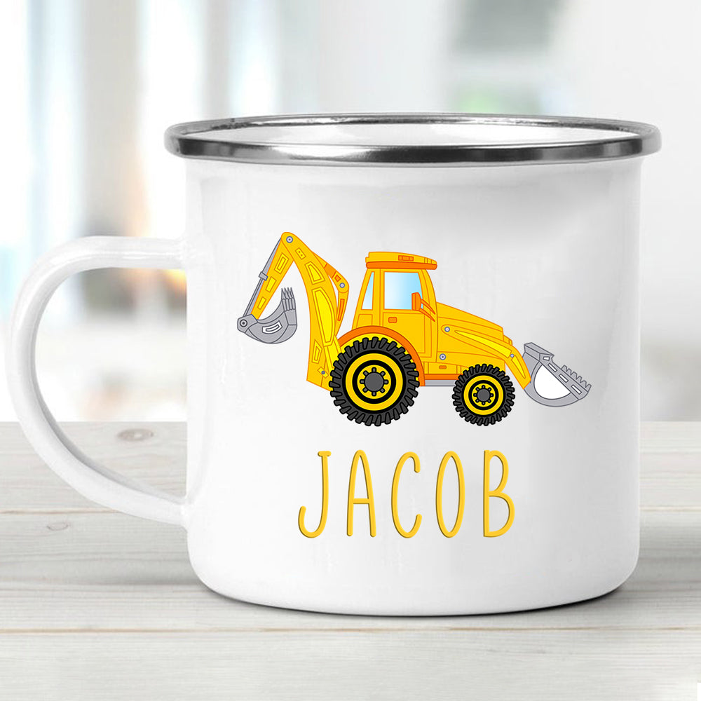 Custom Name Truck Children's Enamel Campfire Mug VIII