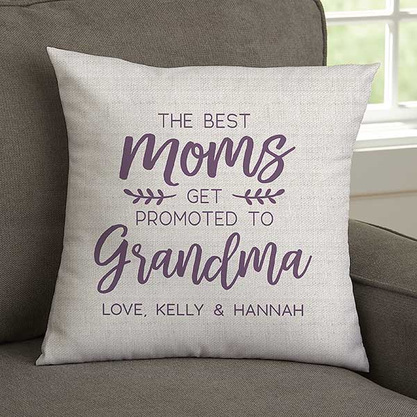 Promoted To Grandma Personalized 14" Throw Pillow