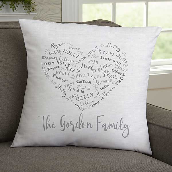 Farmhouse Heart Personalized 15.7" Throw Pillow