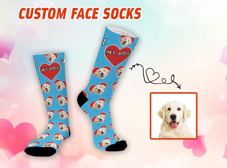 New Custom Christmas Socks With Your Pet's Face