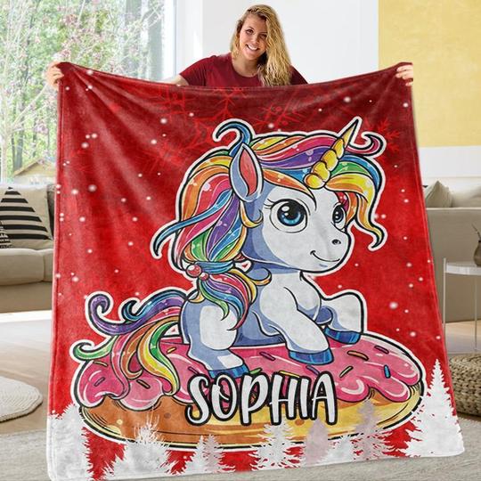 Custom UNICORN Name Blankets