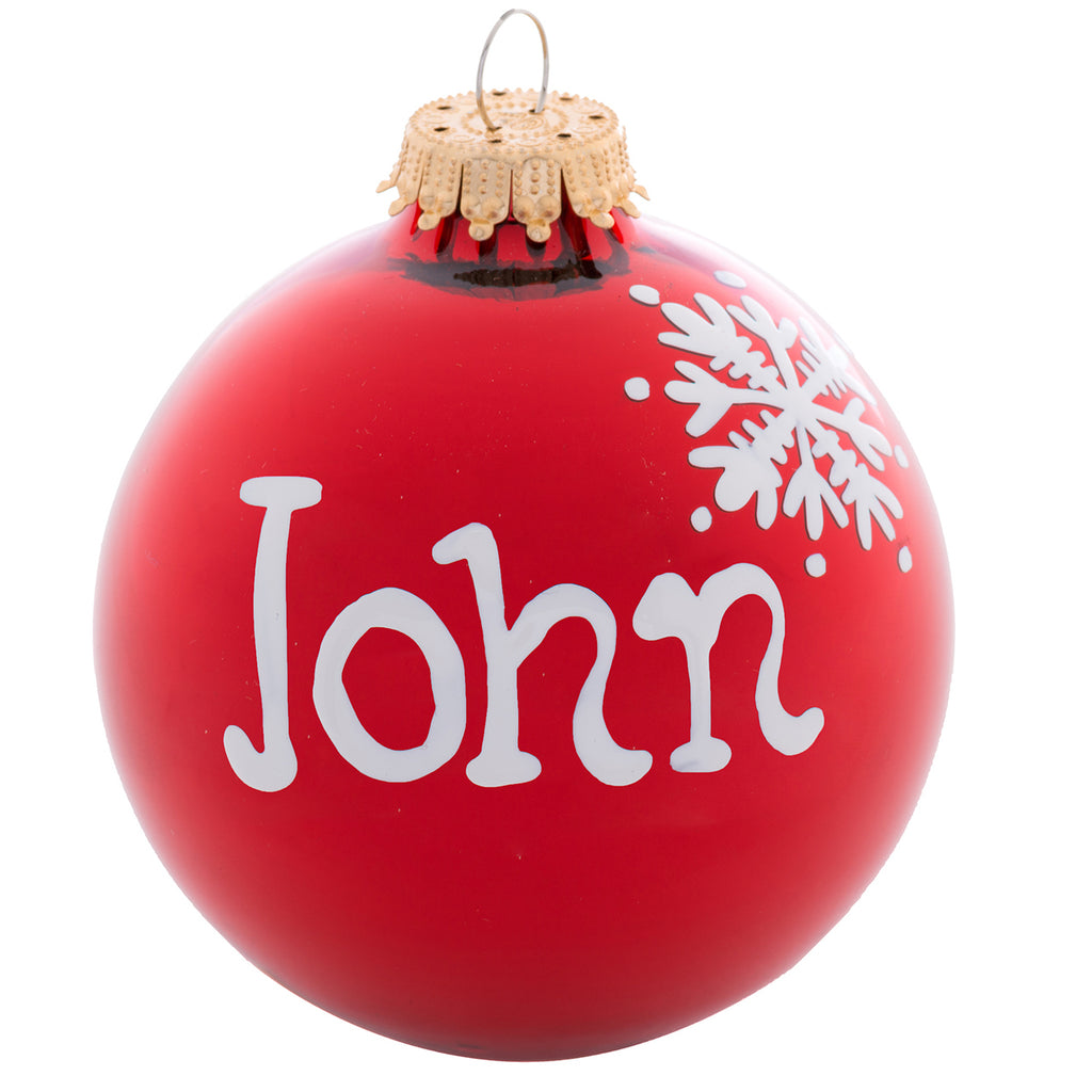 Red Glass Personalised Christmas Bauble,Personalized  Christmas Ornament