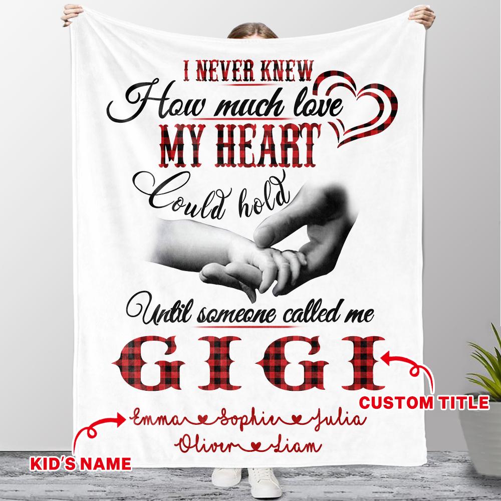 Customized Grandparent Blanket with Grandkids' Names