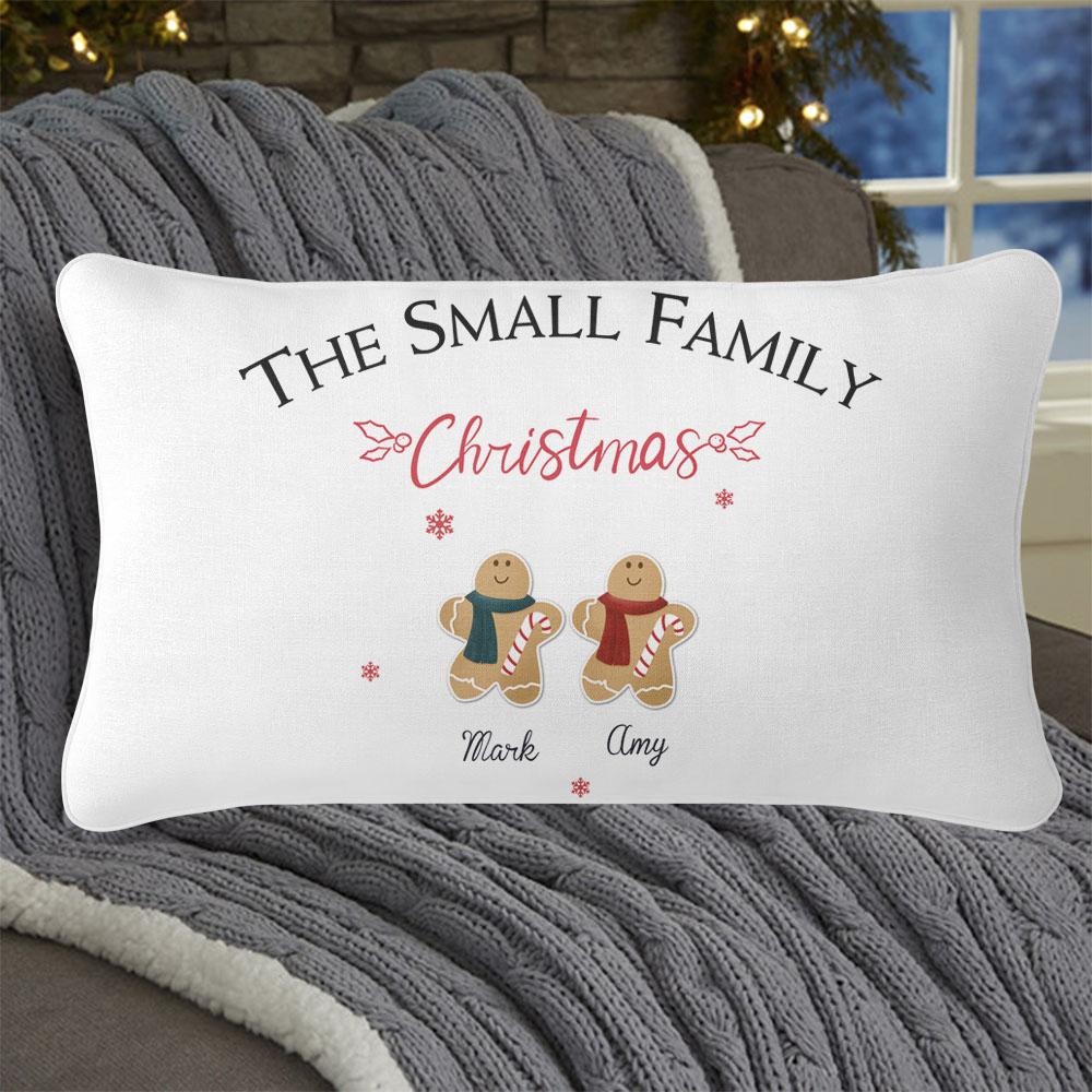 Personalized Gingerbread Christmas Family Pillowcase With Name II