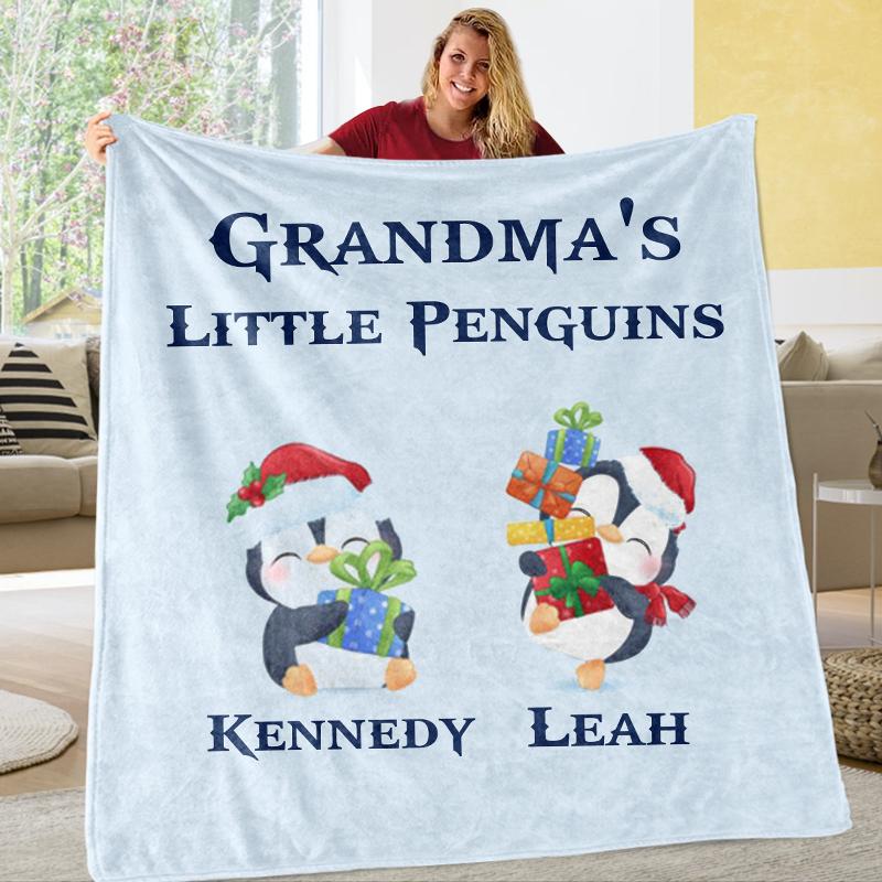 Custom CHRISTMAS BLANKET with Nickname & Kids Names