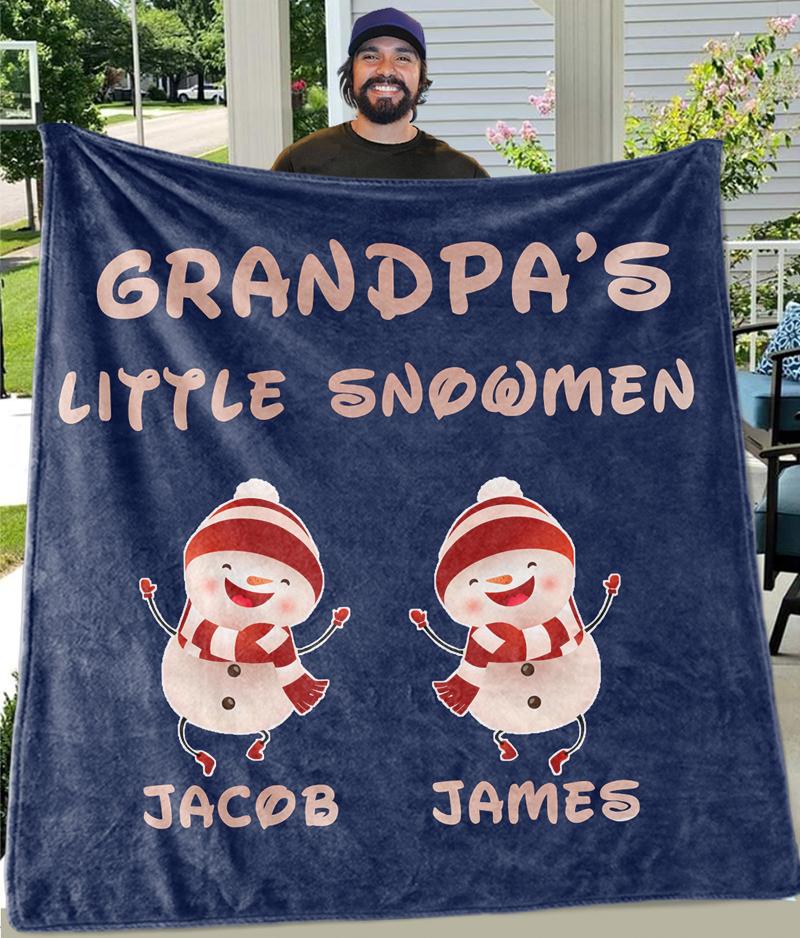 Custom CHRISTMAS BLANKET with Nickname & Kids Names