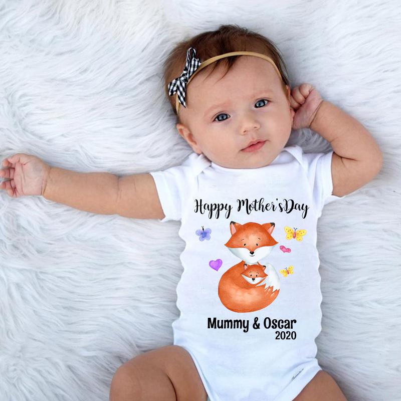 Custom Fox Mother's Day Cozy Plush Fleece Blankets