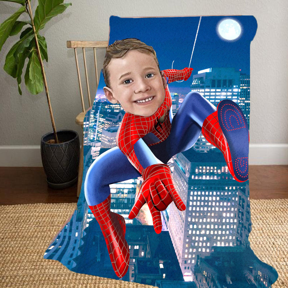 Personalized Hand-Drawing Kid's Portrait Fleece Blanket II