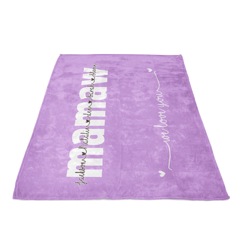 Personalized Fleece Blanket with Your Nick & Kids' Names