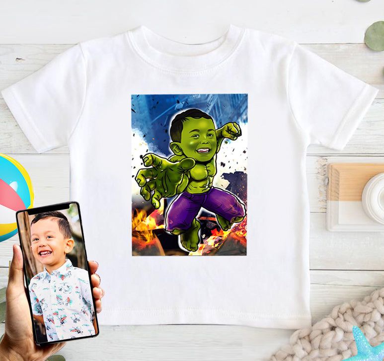 Personalized Hand-Drawing Kid's Portrait T-shirt II