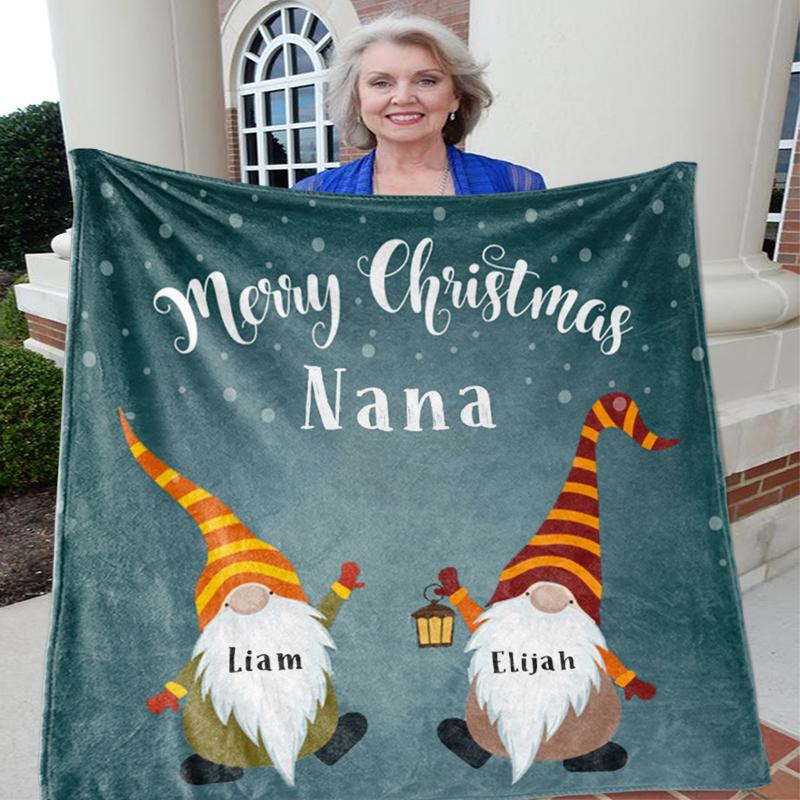 Custom CHRISTMAS BLANKET with Nickname & Kids Names