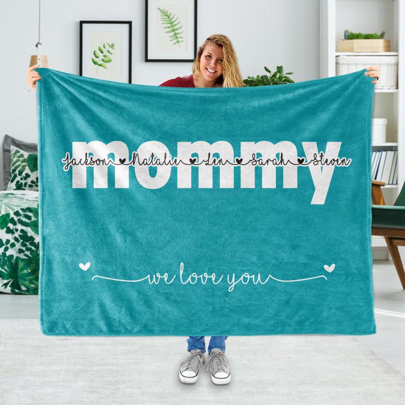 Personalized Fleece Blanket with Your Nick & Kids' Names