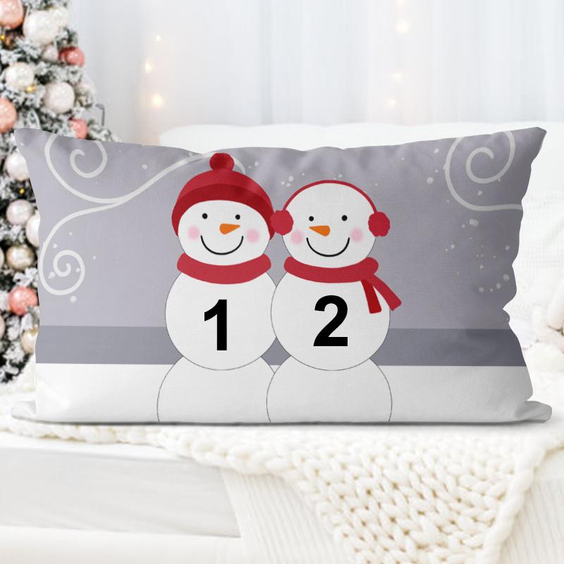 Personalized Snowman Family Pillowcase With Name