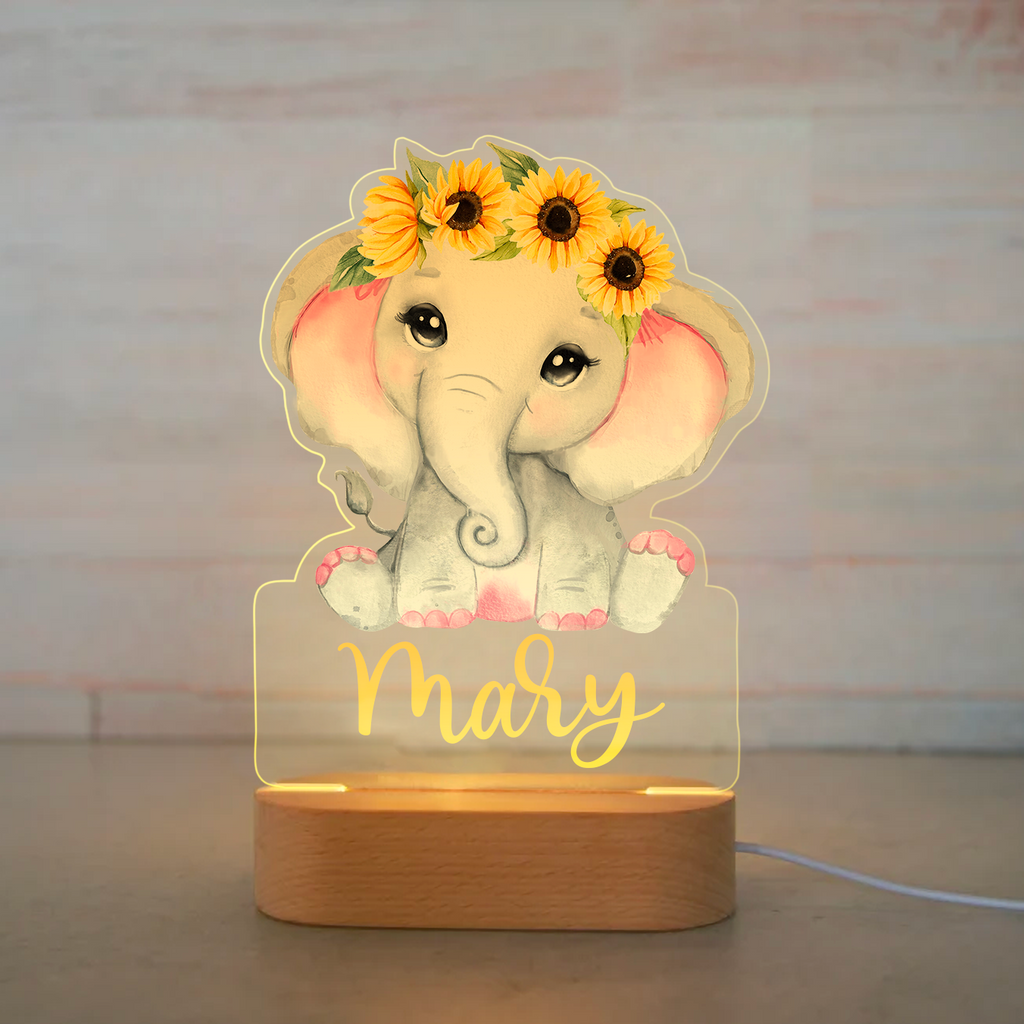 Custom Colorful Night Lights Animals-I01 Elephant