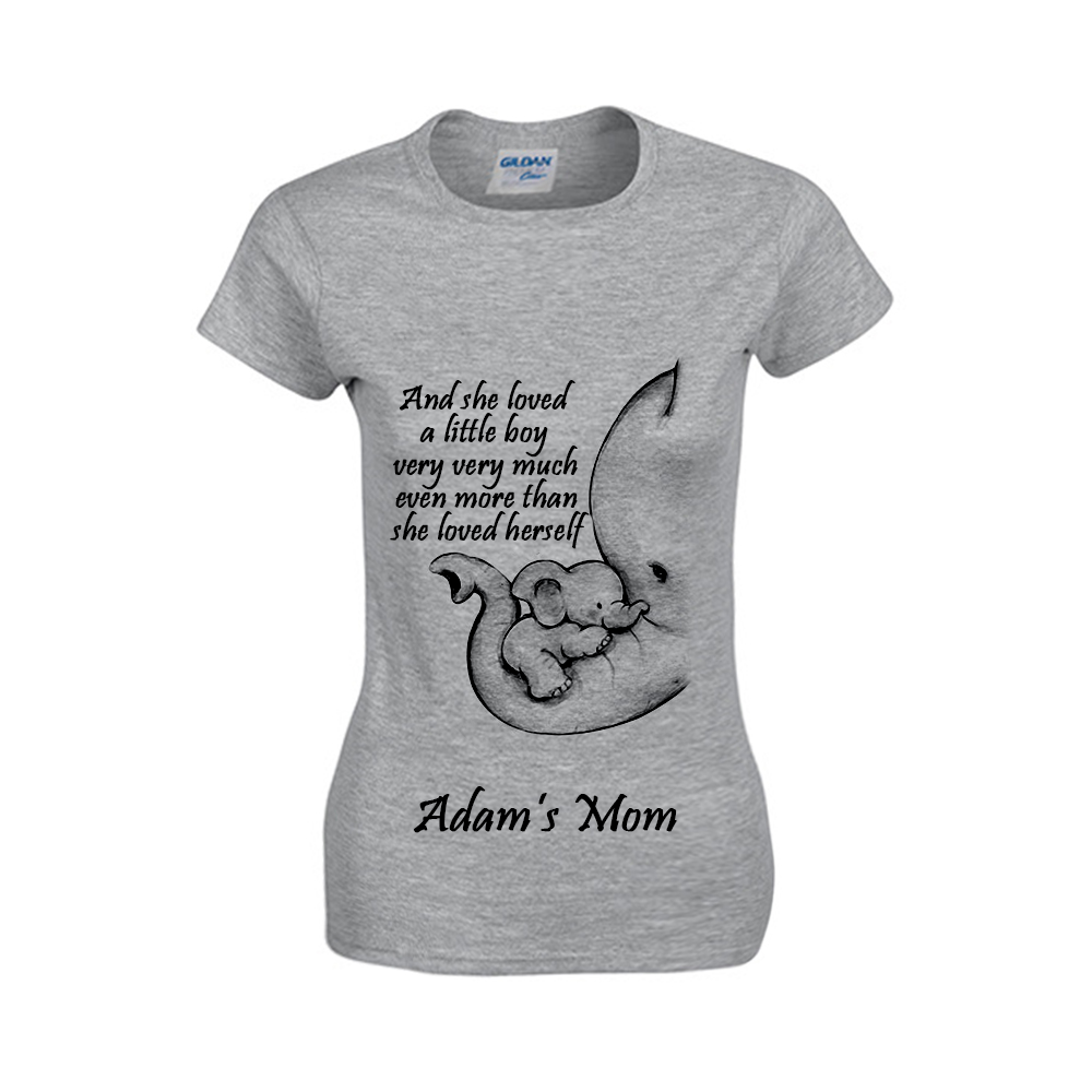 Personalized Tee-Elephant and She Loved Little Boy Very Very Much