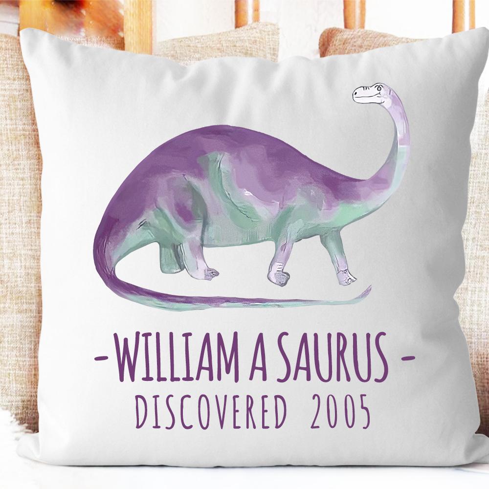 Personalized Dinosaur Name Pillowcase, Custom Dinosaur Kids Bedroom Decor II