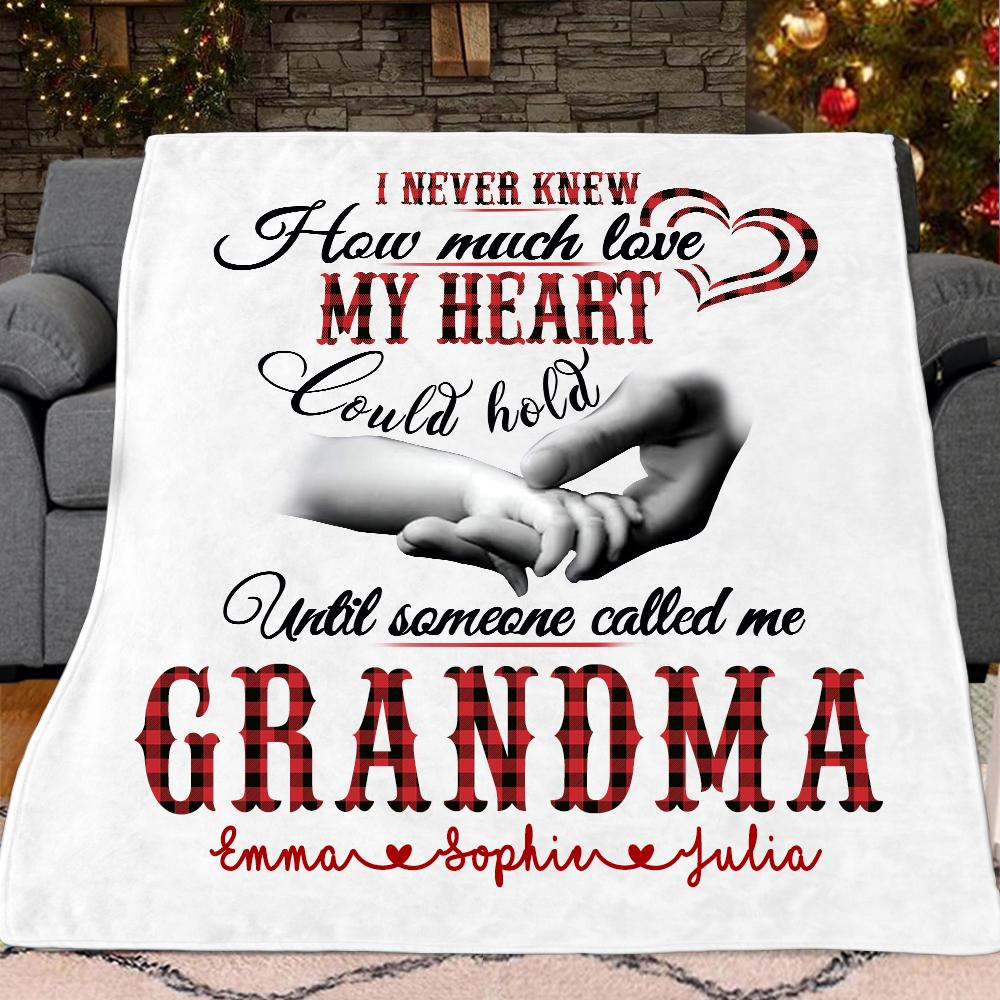 Customized Grandparent Blanket with Grandkids' Names