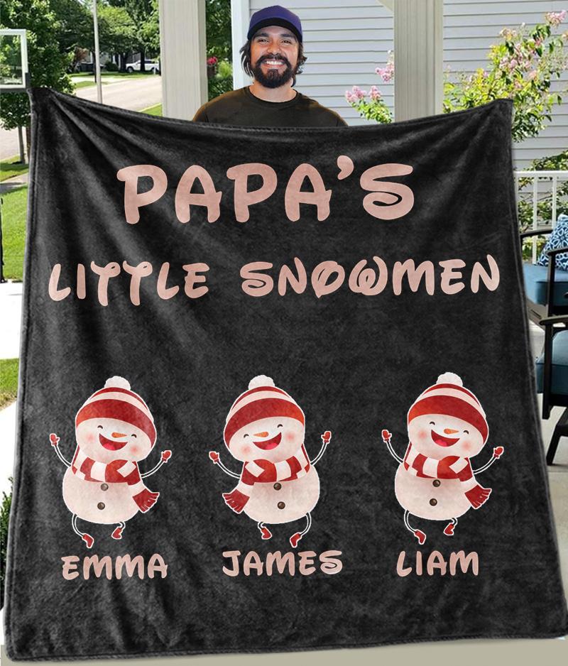 Custom CHRISTMAS BLANKET with Nickname & Kids Names