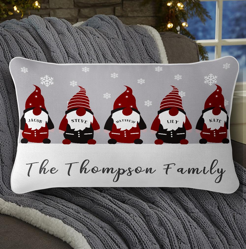 Personalized Christmas Gnomes Family Pillowcase With Name I