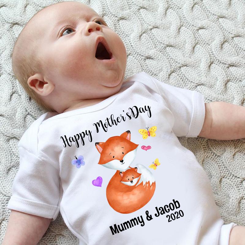Custom Fox Mother's Day Cozy Plush Fleece Blankets