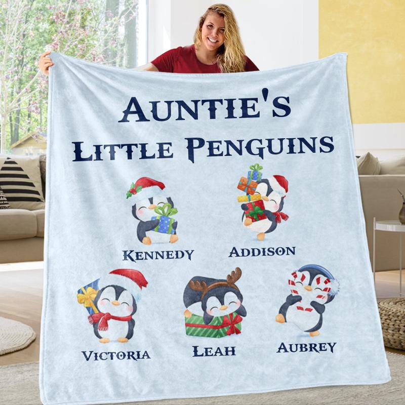 Custom CHRISTMAS BLANKET with Nickname & Kids Names