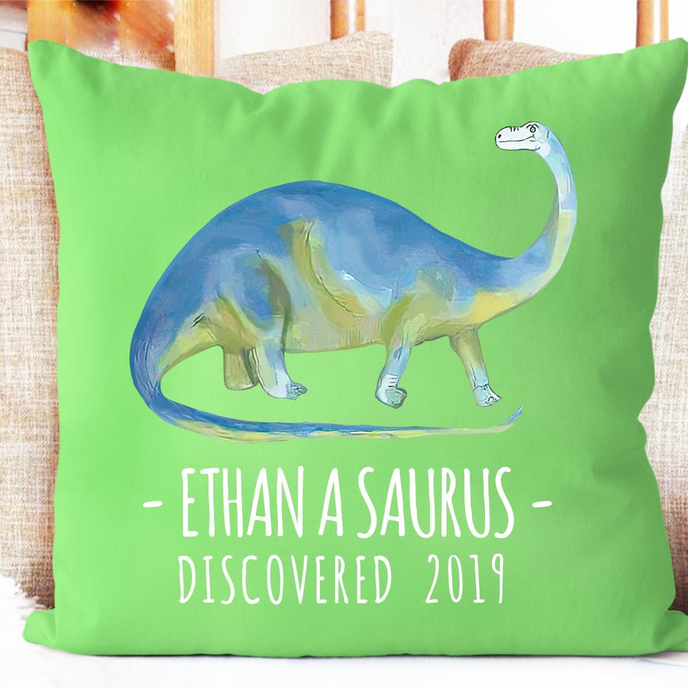Personalized Dinosaur Name Pillowcase, Custom Dinosaur Kids Bedroom Decor III