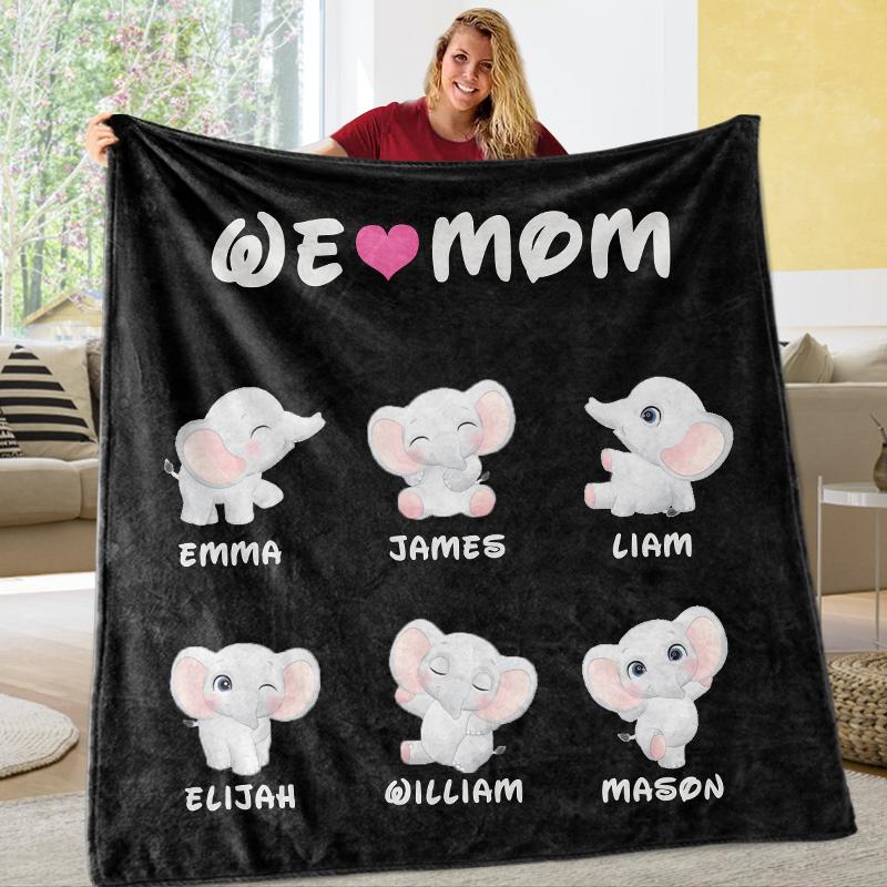 Custom CHRISTMAS BLANKET with Nickname & Kids Names