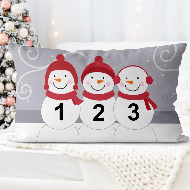 Personalized Snowman Family Pillowcase With Name