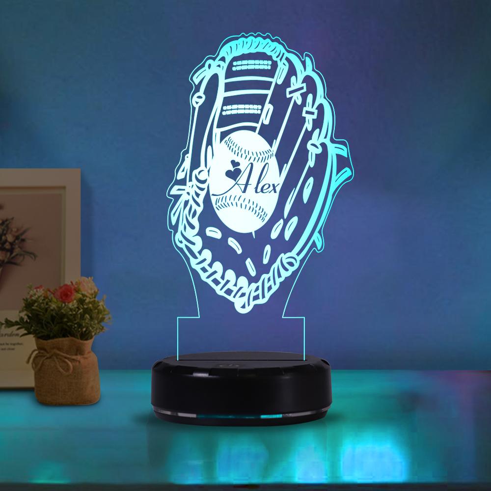 Custom Name Baseball Acrylic Night Lights