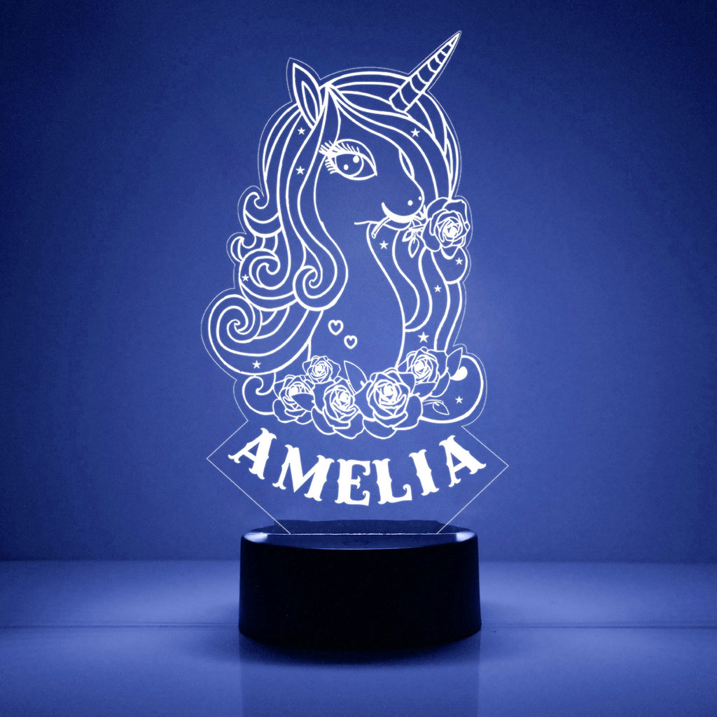 Custom Name Unicorn Children's Night Light - 7 Colors 3D Night Light, New Christmas Gift!