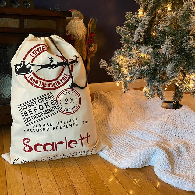 Custom Santa Sack, North Pole Express Santa Delivery Sack, Christmas gift bag,Christmas gift bag for kids, Santa Sack for gift