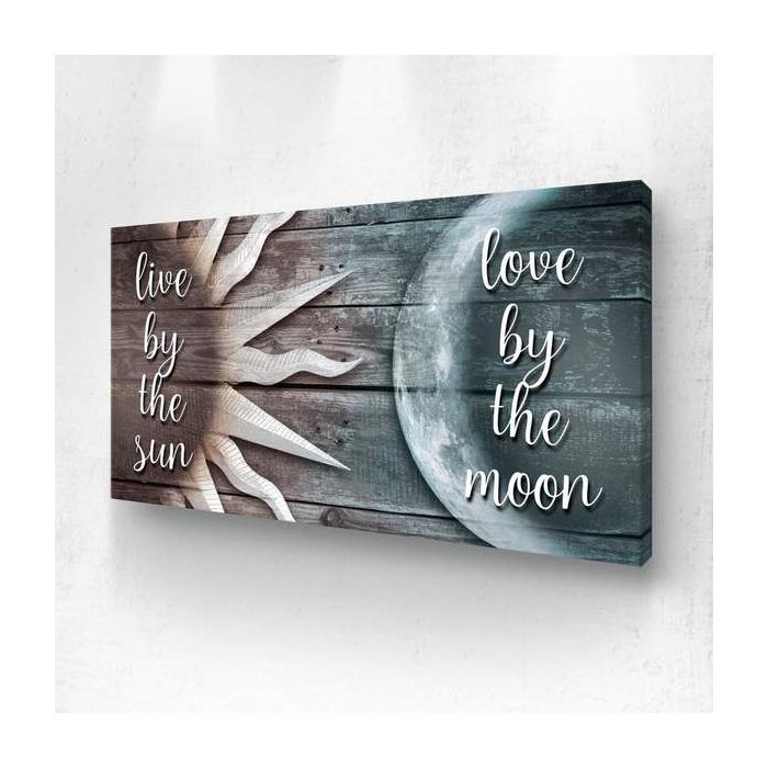 Live By The Sun, Live By The Moon Canvas Art Set