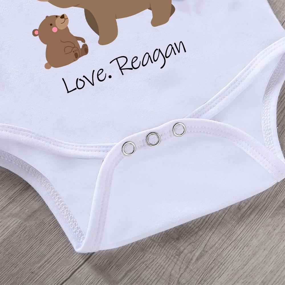 Custom Name Mama Bear & Baby Cub Mother's Baby Onesie