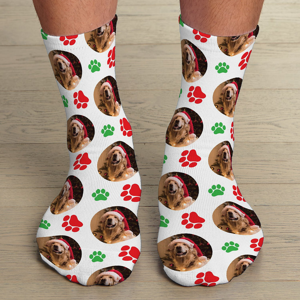 New Custom Christmas Socks With Your Pet's Face