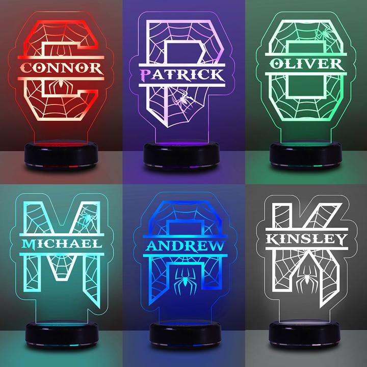 Custom Initial & Name Night Light - 7 Colors 3D Night Light, New Christmas Gift!