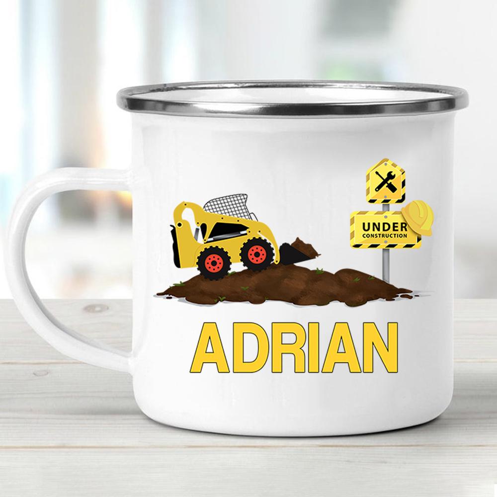 Custom Name Truck Children's Enamel Campfire Mug II