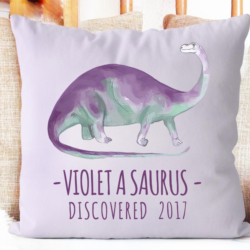 Personalized Dinosaur Name Pillowcase, Custom Dinosaur Kids Bedroom Decor II