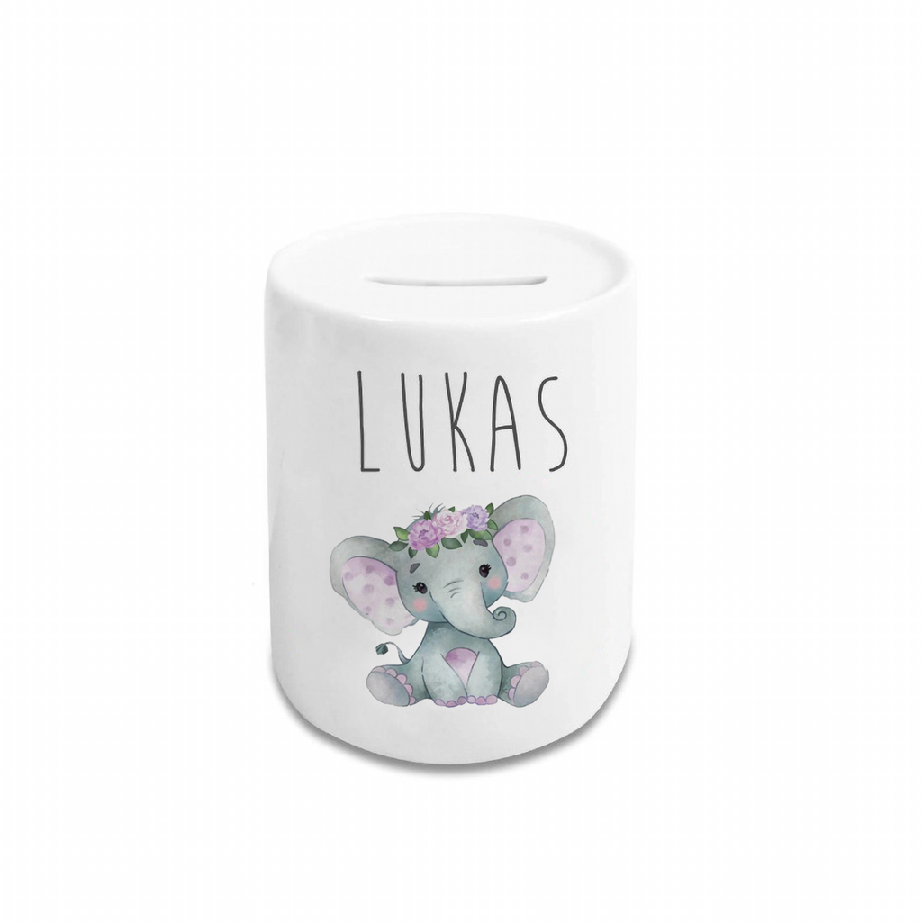 Personalized Cartoon Money Box II21 - Elephant
