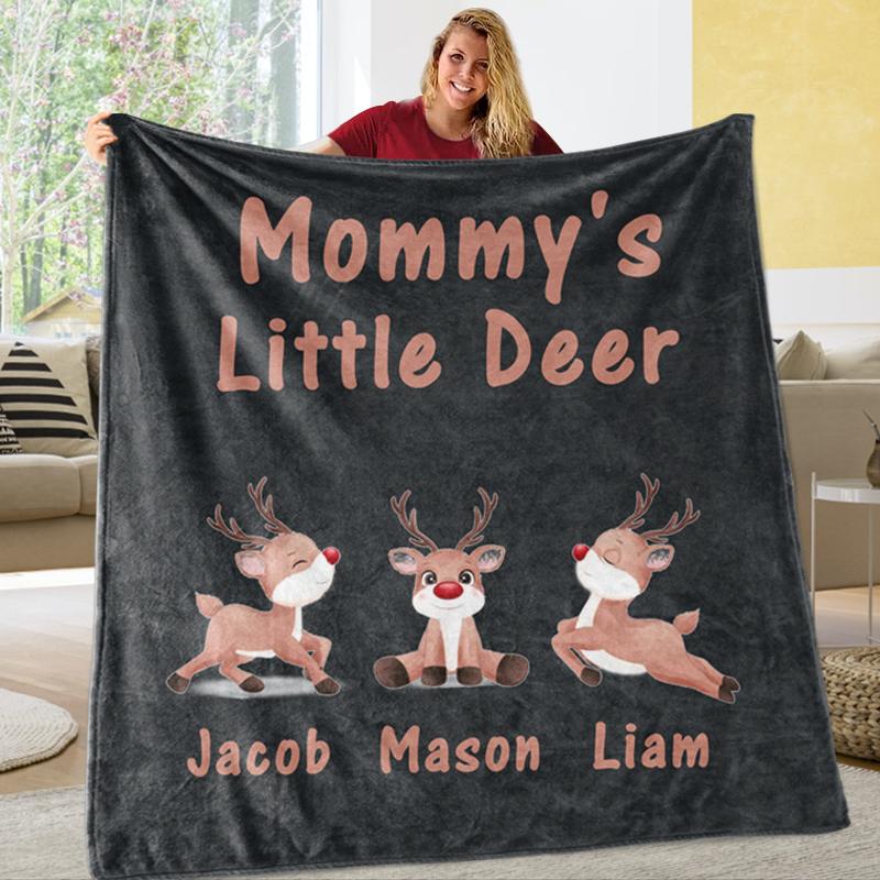 Custom CHRISTMAS BLANKET with Nickname & Kids Names