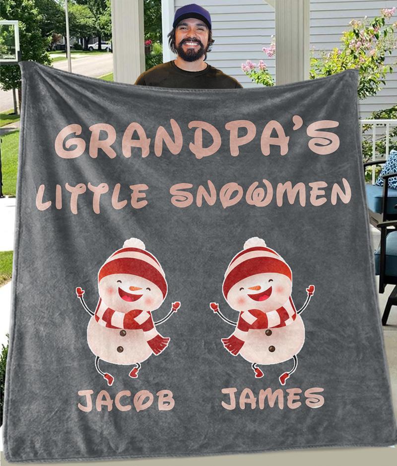 Custom CHRISTMAS BLANKET with Nickname & Kids Names