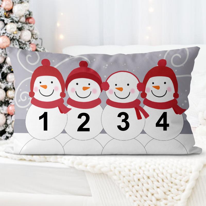 Personalized Snowman Family Pillowcase With Name