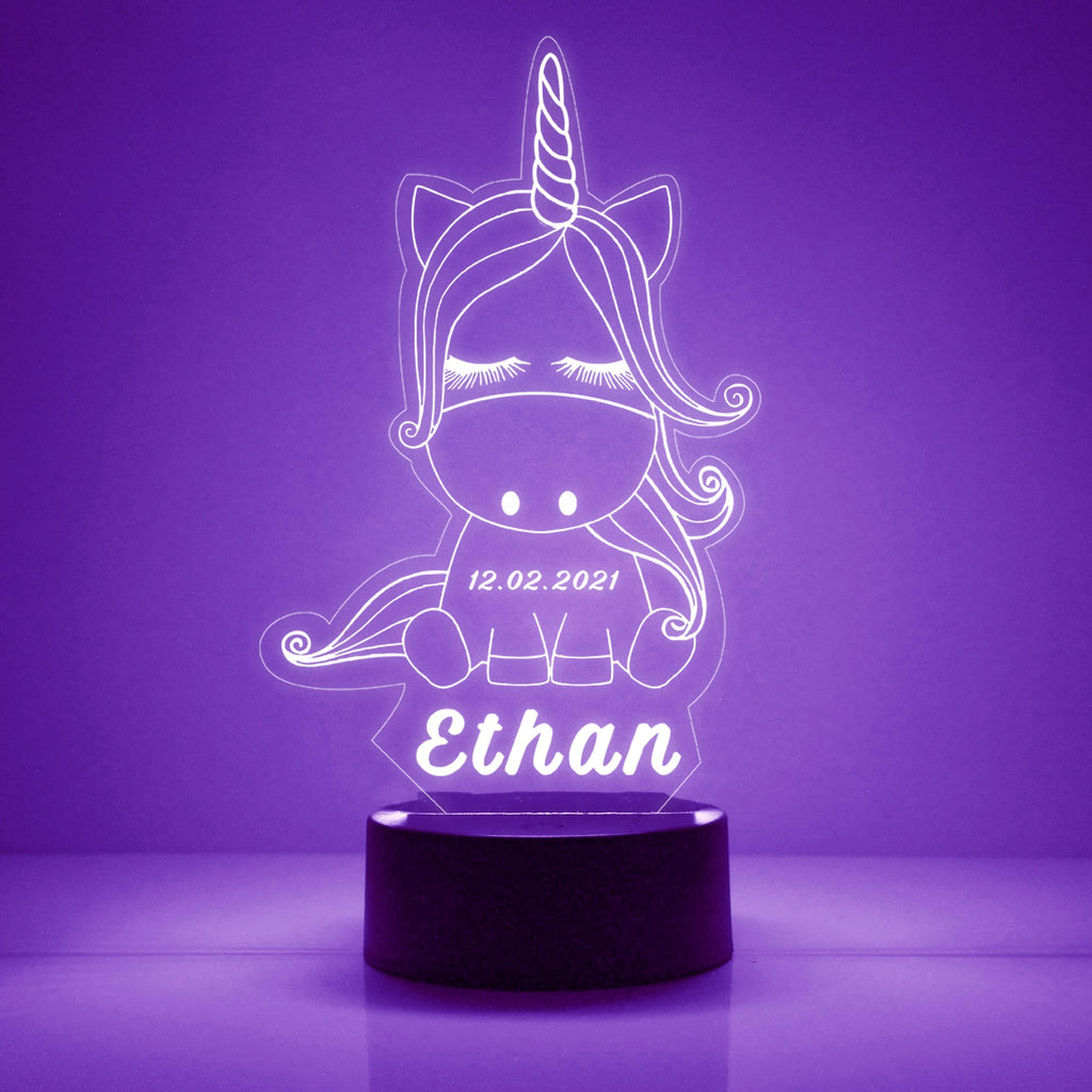 Custom Name Unicorn Children's Night Light - 7 Colors 3D Night Light, New Christmas Gift!