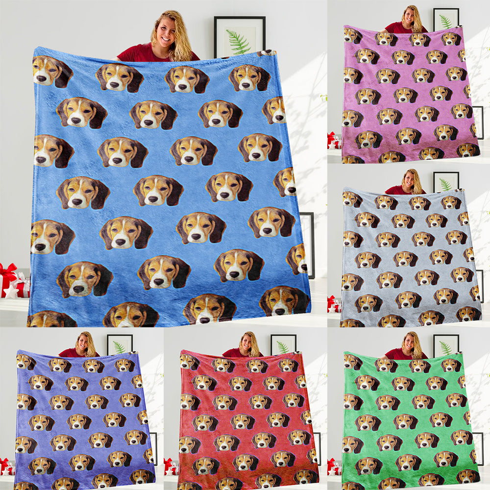 Custom Pet&Human Face Blanket, New Christmas Gift!