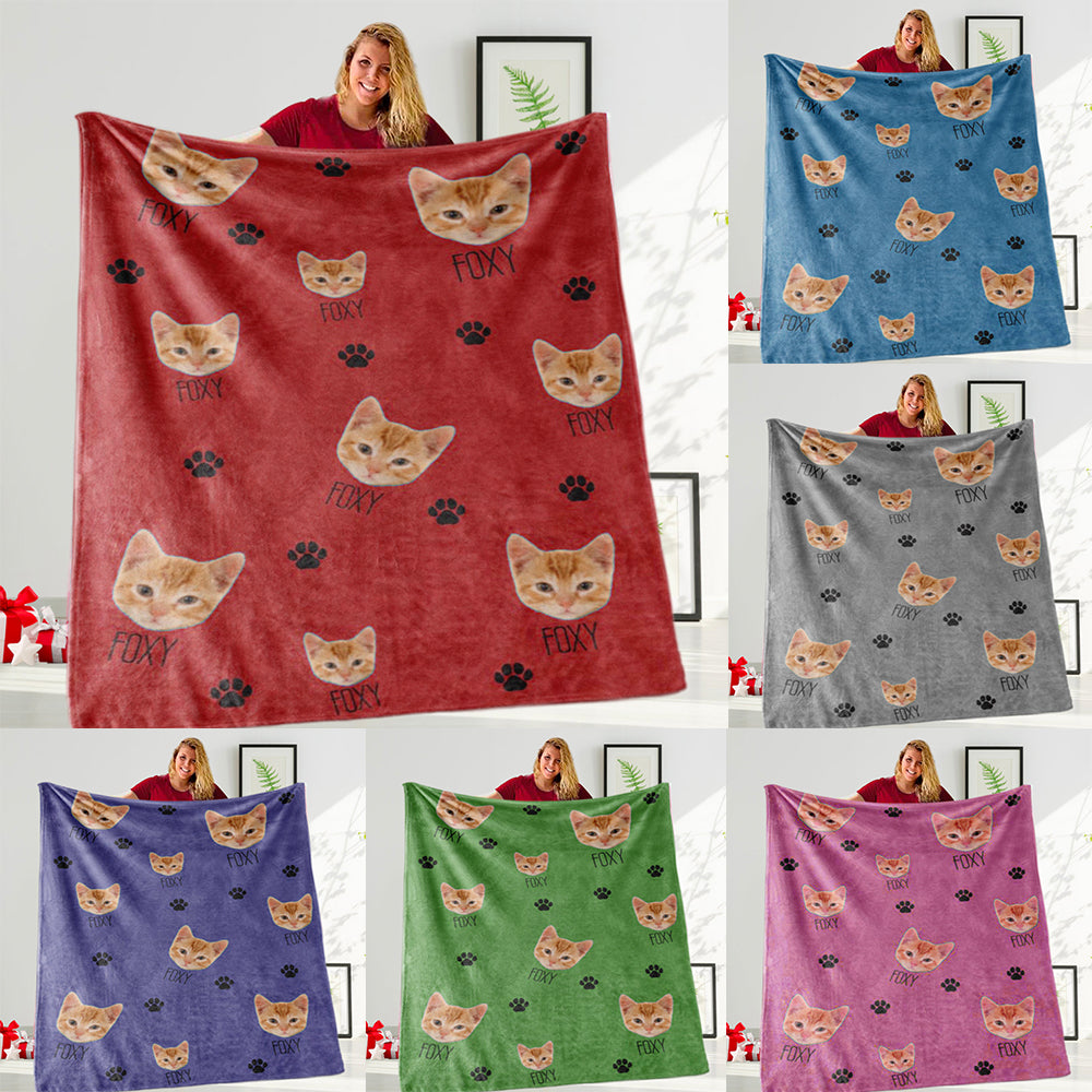 Custom Pet Name&Photo Blanket, New Christmas Gift!