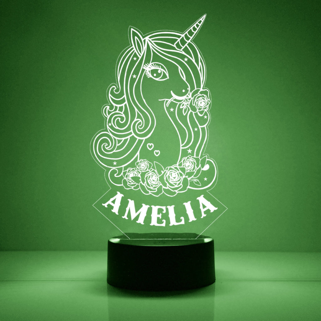 Custom Name Unicorn Children's Night Light - 7 Colors 3D Night Light, New Christmas Gift!