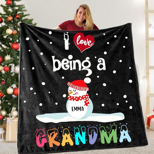 Custom CHRISTMAS BLANKET with Nickname & Kids Names