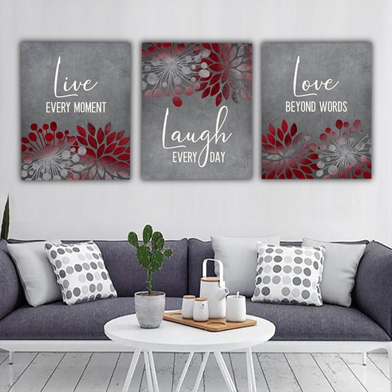 Live Laugh Love Sign Canvas Wall Art Set II