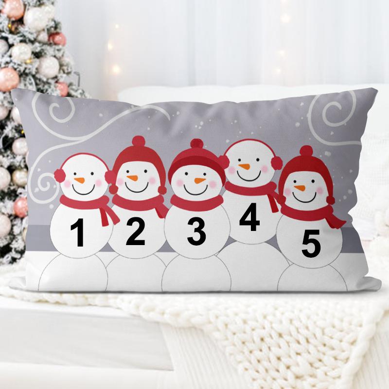 Personalized Snowman Family Pillowcase With Name