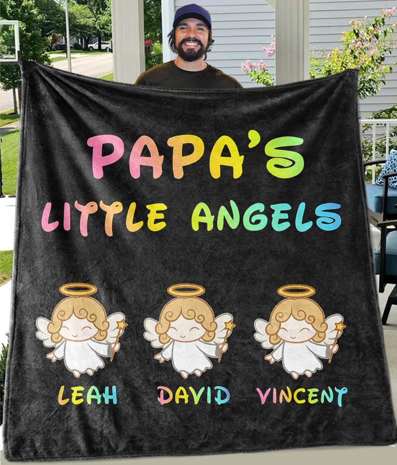 Custom CHRISTMAS BLANKET with Nickname & Kids Names